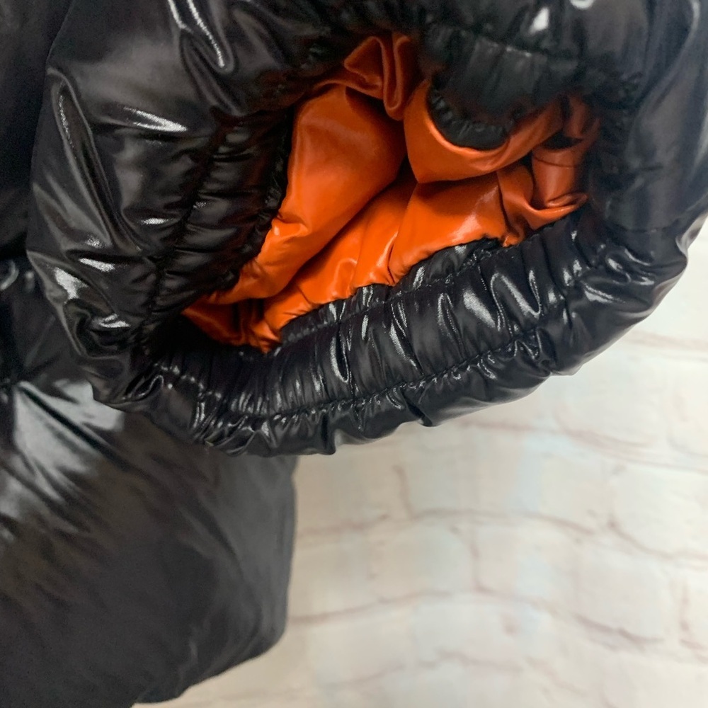 NWOT SAVE THE DUCK Isla Shiny Black Ultra Light Puffer Jacket Size 2X - Picture 13 of 16